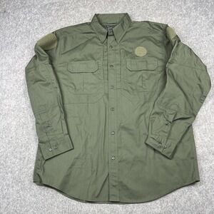 5.11 Tactical Taclite Pro Shirt Large Green Ripstop Vented Patch Ready